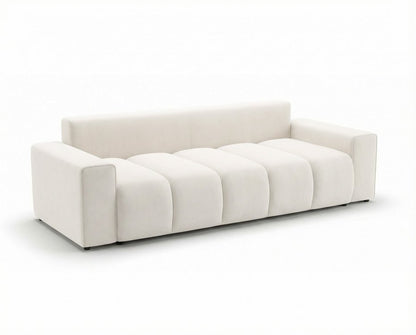 Luxusbetten24 Vena 3‑Sitzer Sofa mit Stauraum und Schlaffunktion, Samt