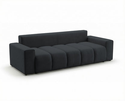 Luxusbetten24 Vena 3‑Sitzer Sofa mit Stauraum und Schlaffunktion, Samt
