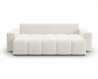 Luxusbetten24 Vena 3‑Sitzer Sofa mit Stauraum und Schlaffunktion, Samt