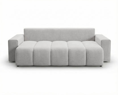 Luxusbetten24 Vena 3‑Sitzer Sofa mit Stauraum und Schlaffunktion, Samt