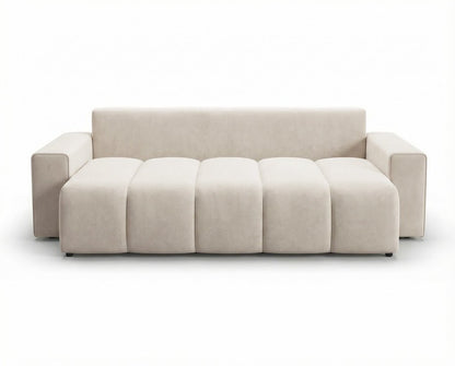 Luxusbetten24 Vena 3‑Sitzer Sofa mit Stauraum und Schlaffunktion, Samt
