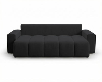 Luxusbetten24 Vena 3‑Sitzer Sofa mit Stauraum und Schlaffunktion, Samt