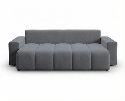 Luxusbetten24 Vena 3‑Sitzer Sofa mit Stauraum und Schlaffunktion, Samt