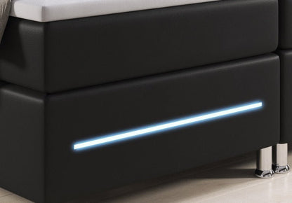Luxusbetten24 Sejour Boxspringbett mit LED, Hochwertig für Erwachsene