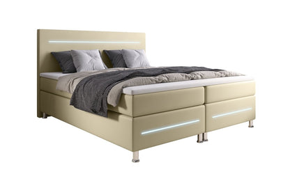 Luxusbetten24 Sejour Boxspringbett mit LED, Hochwertig für Erwachsene