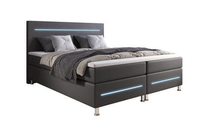 Luxusbetten24 Sejour Boxspringbett mit LED, Hochwertig für Erwachsene