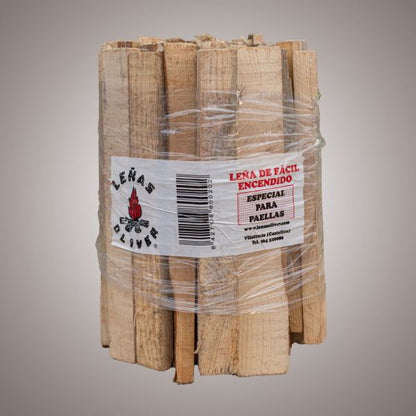 Leña de Pino Fácil Encendido 14 L para Barbacoa y Paella