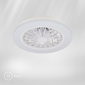 Briloner Plafón Ventilador LED CCT Blanco 24W 2600lm 15W 380×140 mm