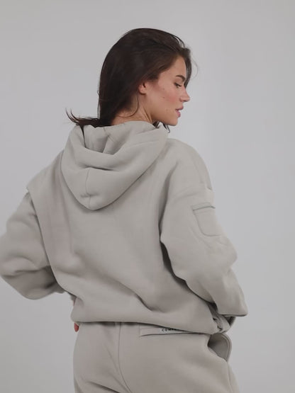 Comfrt Travel Essentials Hoodie Superweich Baumwollmischung Oversized Moss