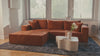 Luxusbetten24 Designer Sofa Verona Cord Breite Ottomane Schlaffunktion