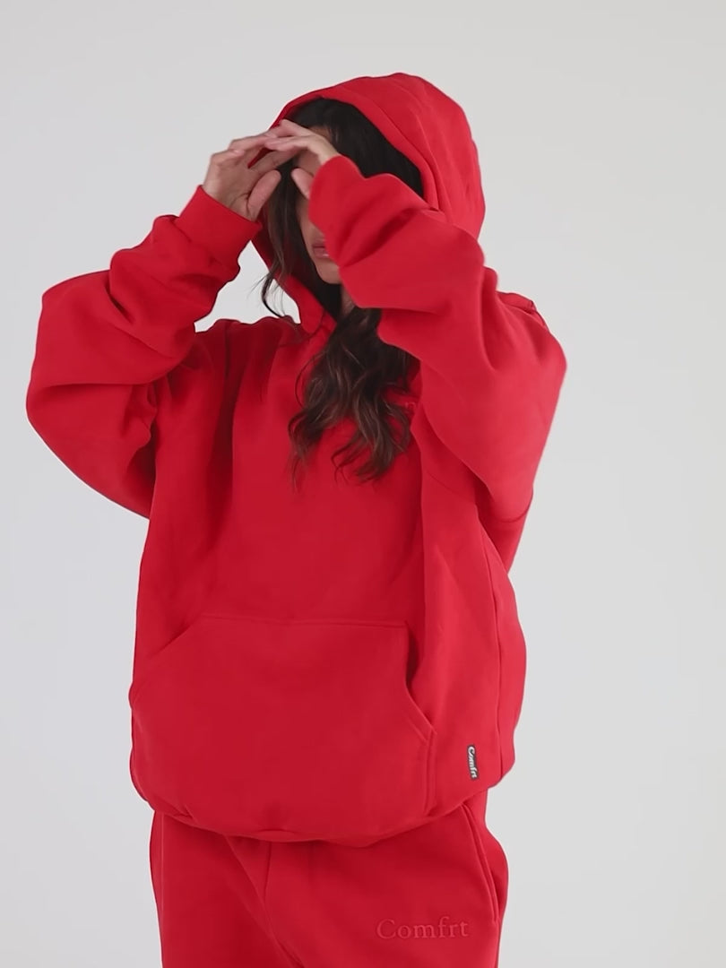 Minimalist Hoodie Oversized Soft Combed Cotton Blend
