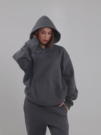 Signature Unisex Hoodie CloudTouch Heavyweight Oversized Soft Kängurutasche
