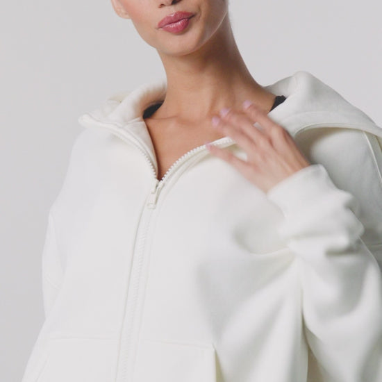Comfrt Basic Crop Zip Hoodie CloudTouch