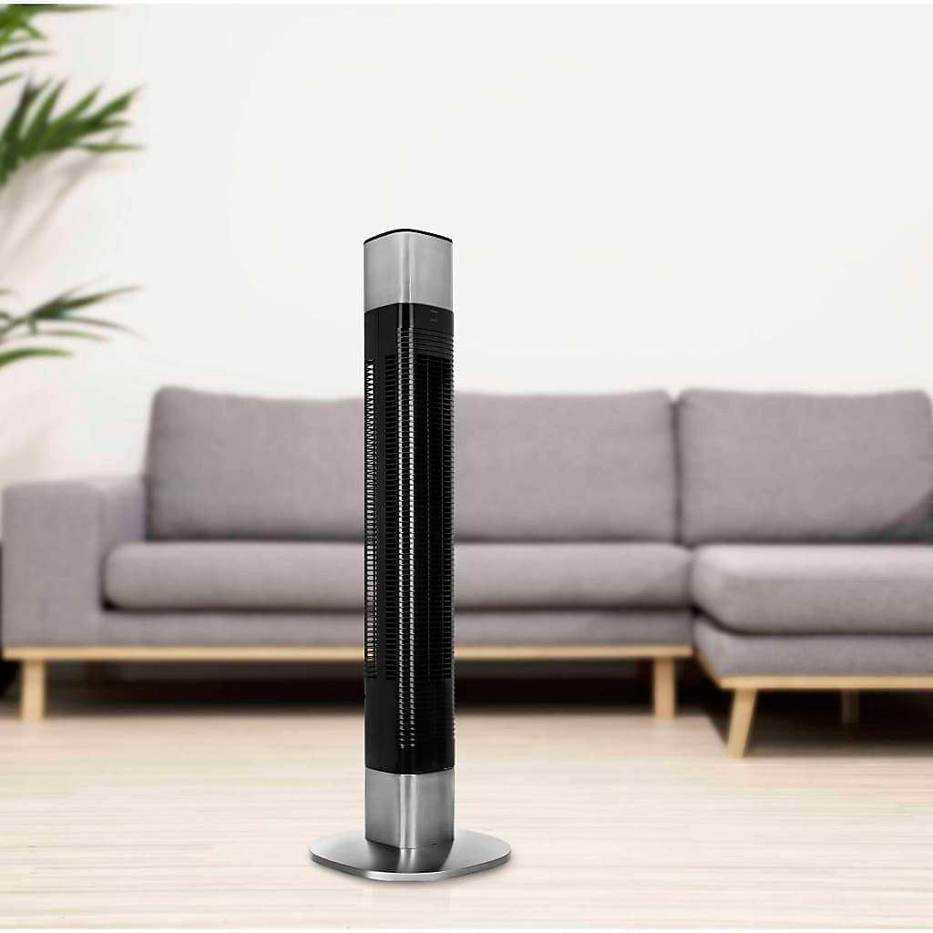 Princess Ventilador de columna oscilante 50 W negro 3 velocidades