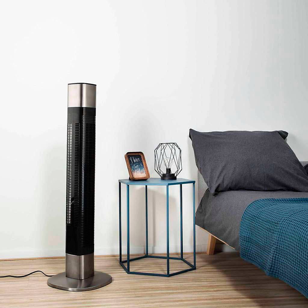 Princess Ventilador de columna oscilante 50 W negro 3 velocidades