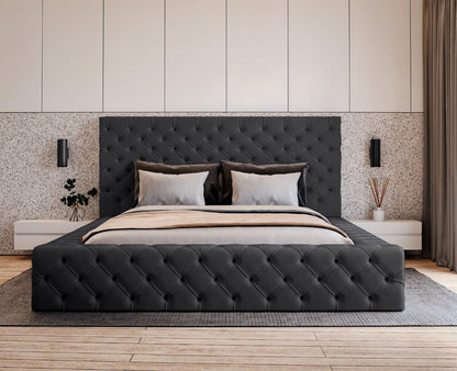 Designer Polsterbett Lana Samt mit Stauraum