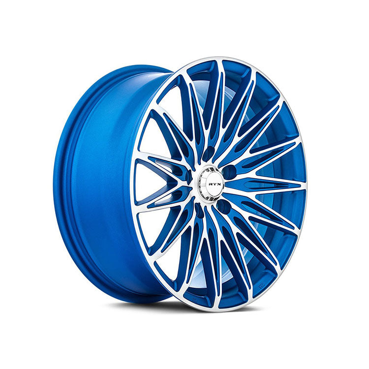 Crystal Blue with Machined Face Custom Wheels 1488