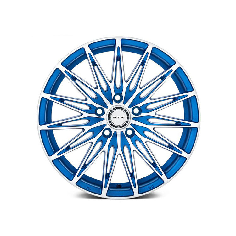 Crystal Blue with Machined Face Custom Wheels 1488