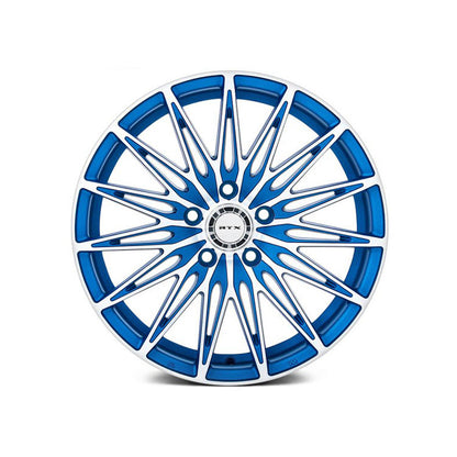 Crystal Blue with Machined Face Custom Wheels 1488