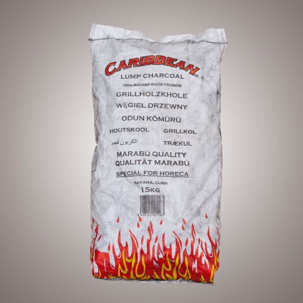 Carbón Vegetal de Marabú 15 kg para Parrilla y Barbacoa