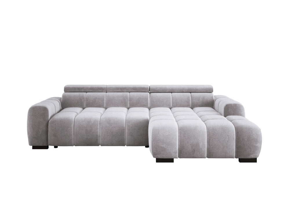 Luxusbetten24 Amalfi Designer Samt Sofa mit elektrischer Sitzerweiterung