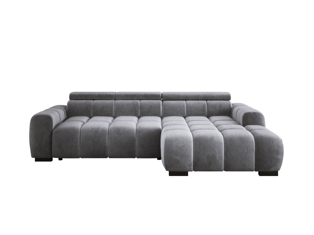 Luxusbetten24 Amalfi Designer Samt Sofa mit elektrischer Sitzerweiterung