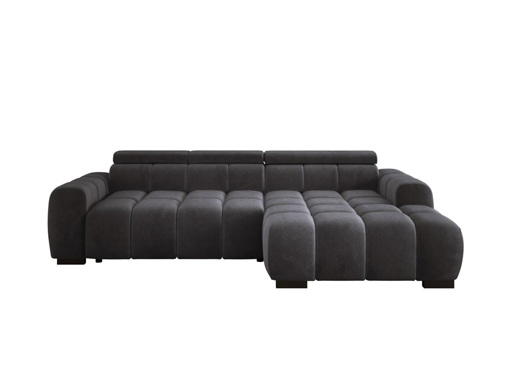 Luxusbetten24 Amalfi Designer Samt Sofa mit elektrischer Sitzerweiterung
