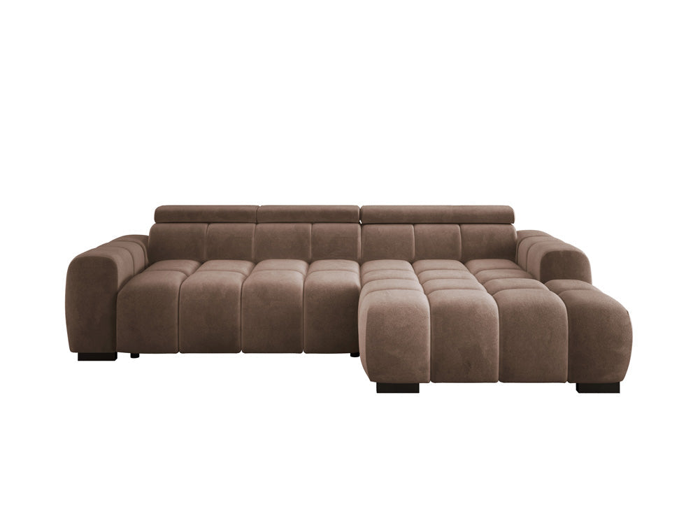 Luxusbetten24 Amalfi Designer Samt Sofa mit elektrischer Sitzerweiterung