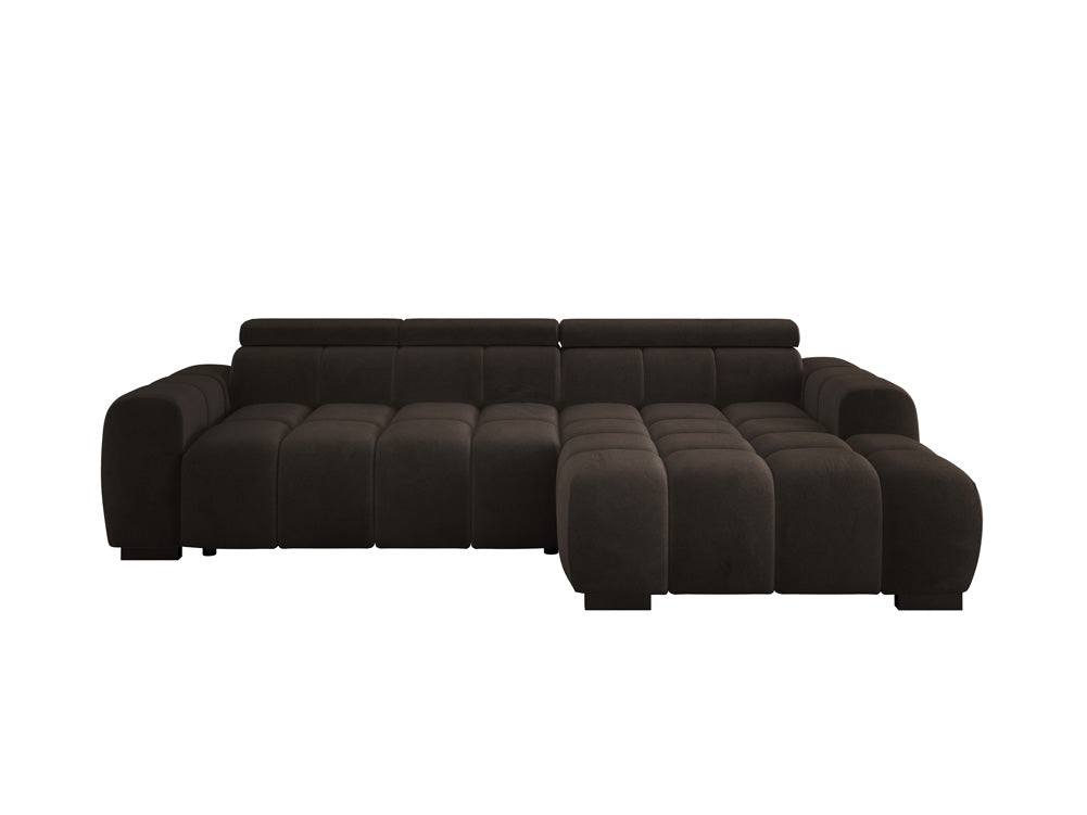 Luxusbetten24 Amalfi Designer Samt Sofa mit elektrischer Sitzerweiterung