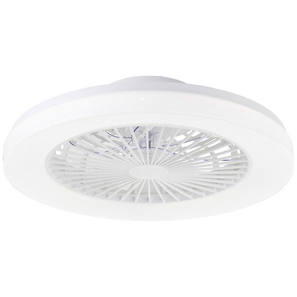 Siano Plafón con Ventilador LED 48 cm 40 W Blanco