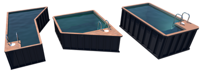 TinyPool SteelPool Customizable Modular Steel Swimming Pool Black