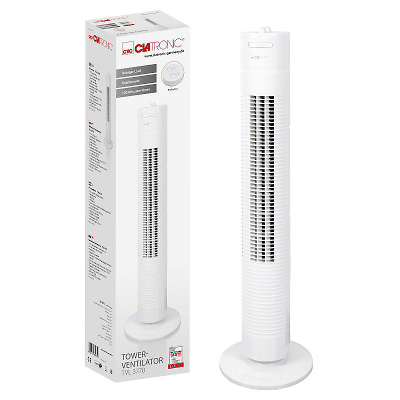 Clatronic TVL 3770 Ventilador Torre Oscilante Blanco