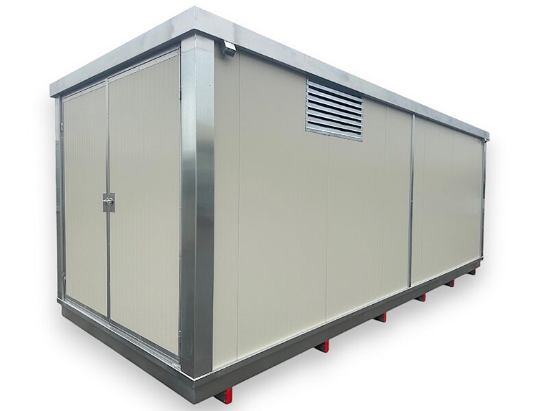 Vorgefertigte Box Sammelbehälter 600 x 230 x 240 mm Seitentüren