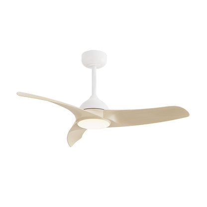 Ventilador de Techo LED Sulion Efecto Madera Clara, Blanco 107 cm, 3,5 W, 20 m²