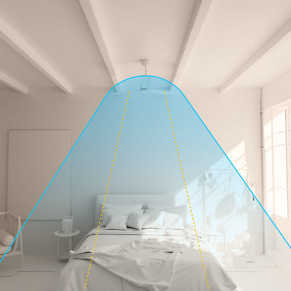 Ventilador de Techo LED Sulion Efecto Madera Clara, Blanco 107 cm, 3,5 W, 20 m²