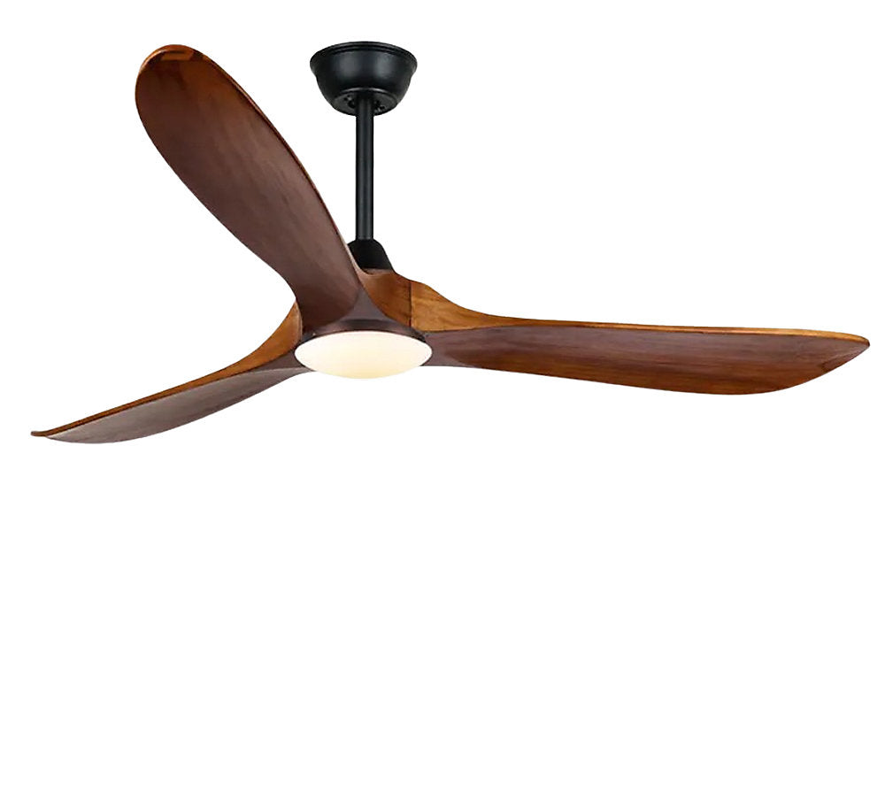 EXQUIO Ventilador de Techo DC Silencioso 132 cm Negro/Madera