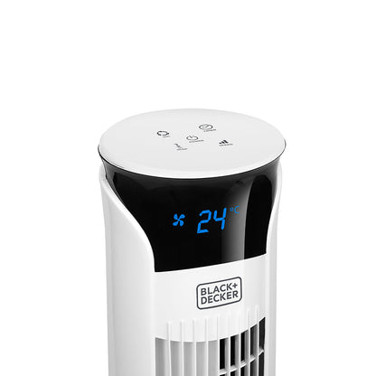 Black & Decker Ventilador de Columna Oscilante 101 cm 45 W Blanco