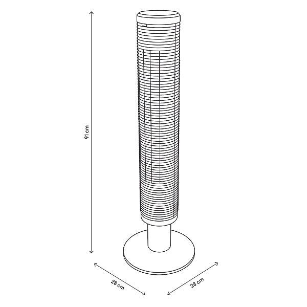GoodHome Balito Ventilador de Columna Oscilante 90 cm 45 W