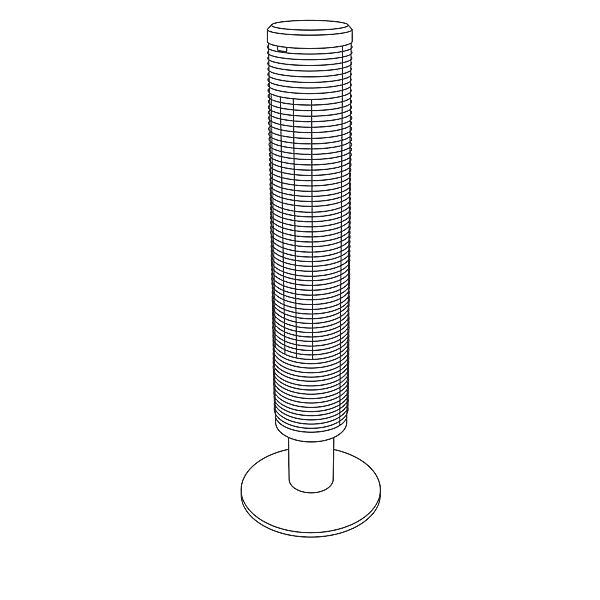 GoodHome Balito Ventilador de Columna Oscilante 90 cm 45 W