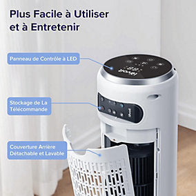 Levoit Ventilador de Columna Silencioso 28dB 5 Velocidades 4 Modos