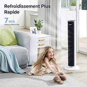 Levoit Ventilador de Columna Silencioso 28dB 5 Velocidades 4 Modos
