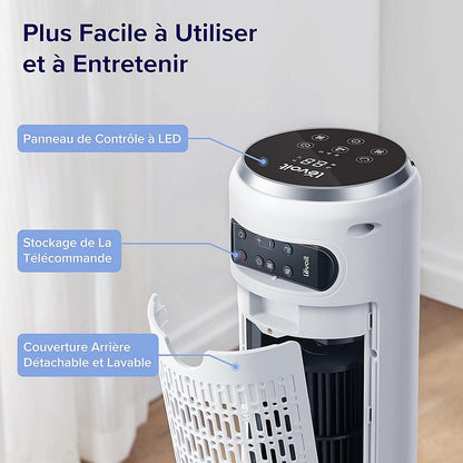 Levoit Ventilador Columna 28dB 5 Velocidades + Control Remoto