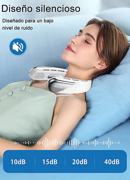 Bextsrack Ventilador Cuello Portátil 2400 mAh Sin Aspas 5 Velocidades
