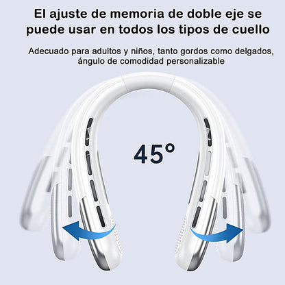Bextsrack Ventilador Cuello Portátil 2400 mAh Sin Aspas 5 Velocidades