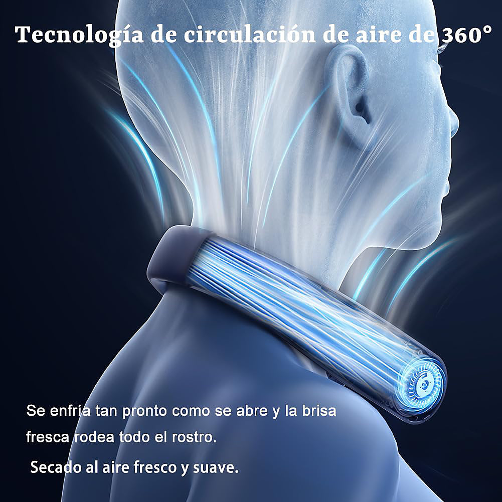 Bextsrack Ventilador de Cuello Recargable 5 Velocidades