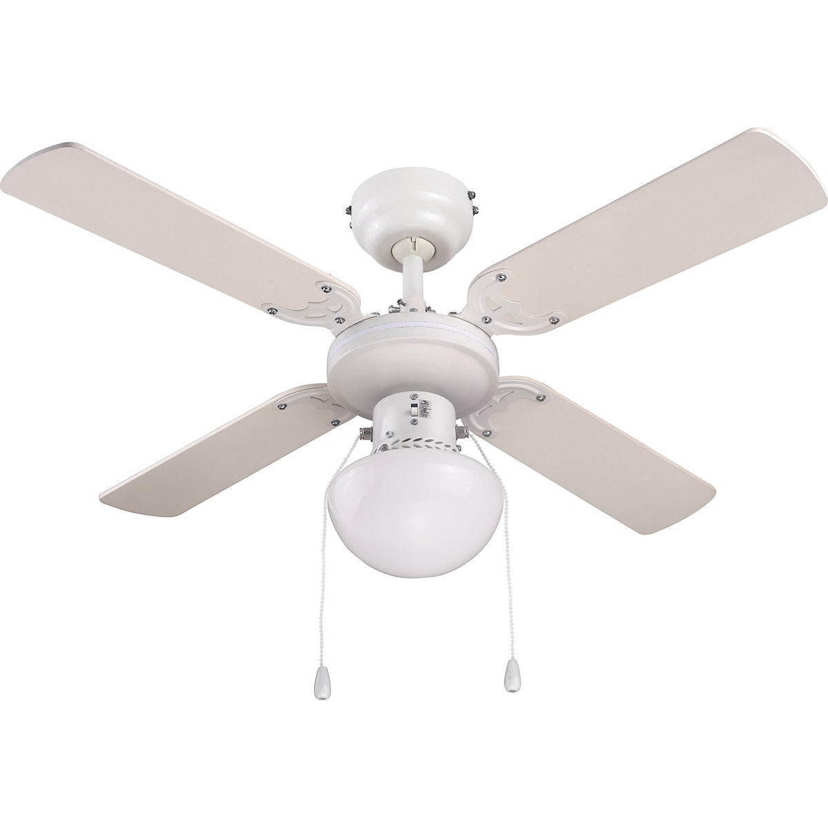 Ventilador de Techo con Iluminación Blanco para Habitaciones hasta 8 m²
