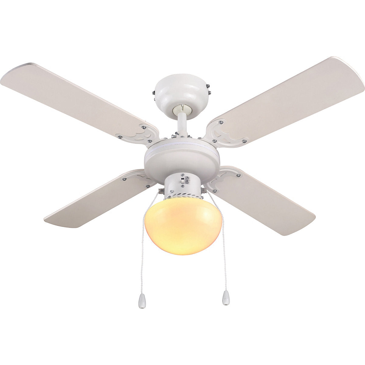 Ventilador de Techo con Iluminación Blanco para Habitaciones hasta 8 m²