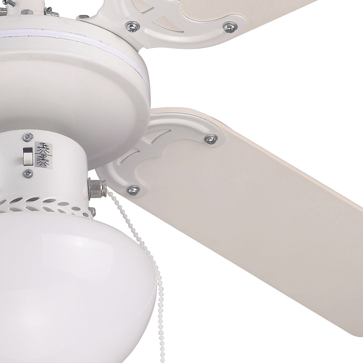 Ventilador de Techo con Iluminación Blanco para Habitaciones hasta 8 m²