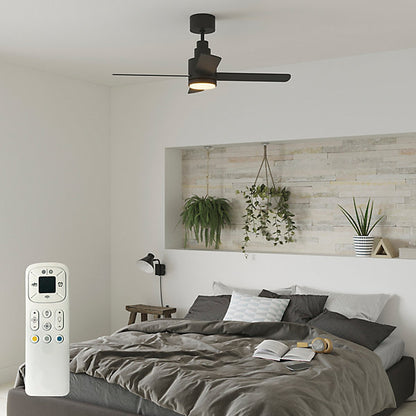 GoodHome Burbank Ventilador de techo LED negro 106 cm 15 m²