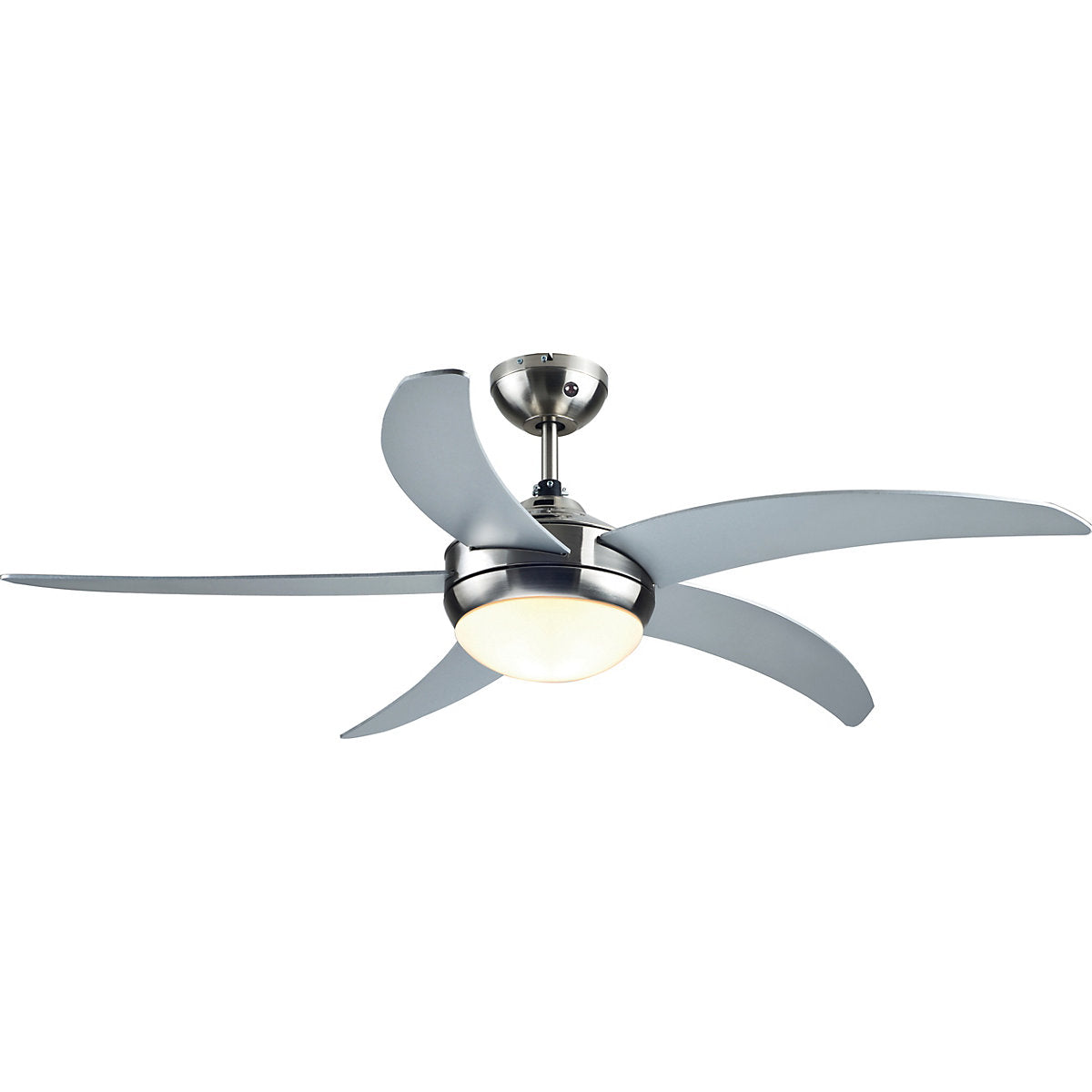 GoodHome Hanki Ventilador de Techo con Luz Reversible Plata 132 cm